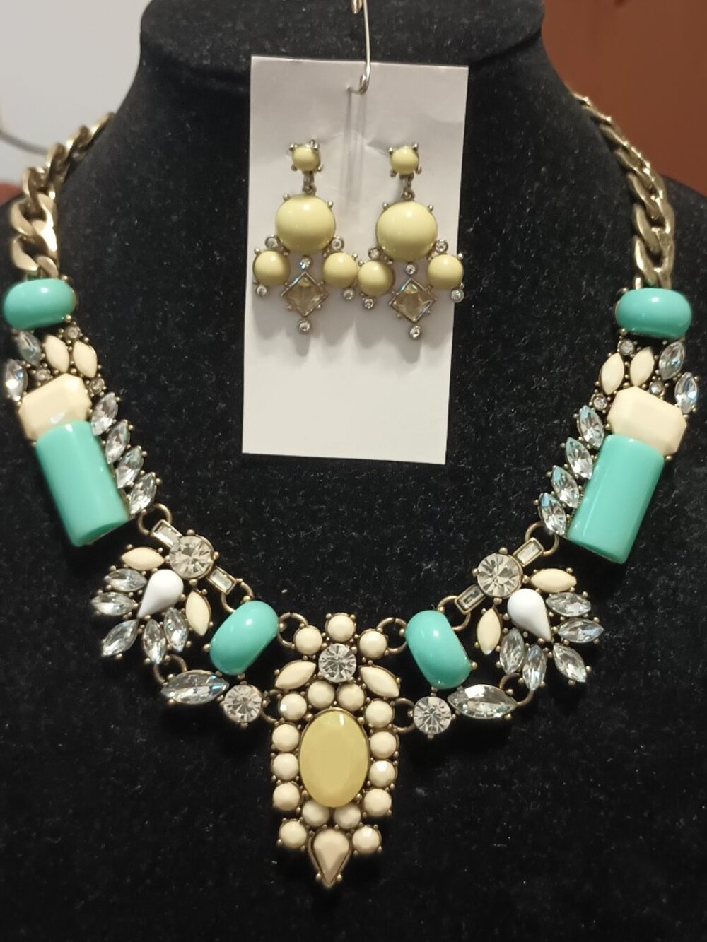 Talbots Soleil Turquoise Mosaic Necklace Set